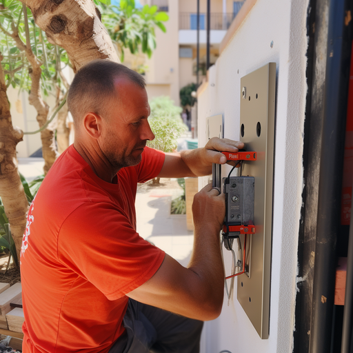 קולאז' של סוגים שונים של מנעולים ומערכות אבטחה שהותקנו על ידי המנעולן ברחבי רמת גן.